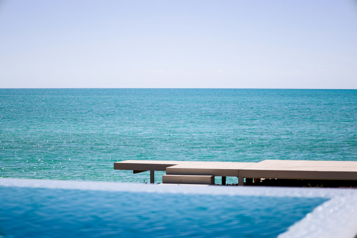 Infinity pool meeting the Mediterranean horizon
